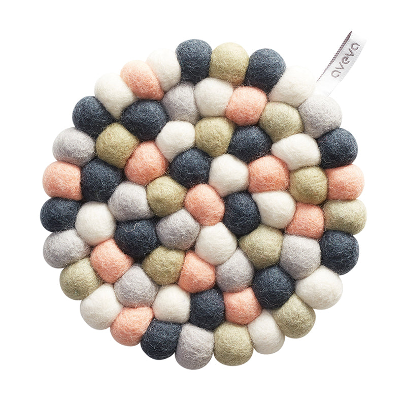 Aveva Round Wool Trivet (Pastel) available at American Swedish Institute.
