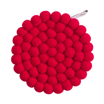 Aveva Round Wool Trivet (Red) available at American Swedish Institute.