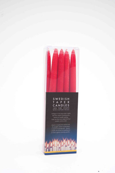 Swedish Taper Candles (Red) available at American Swedish Institute.