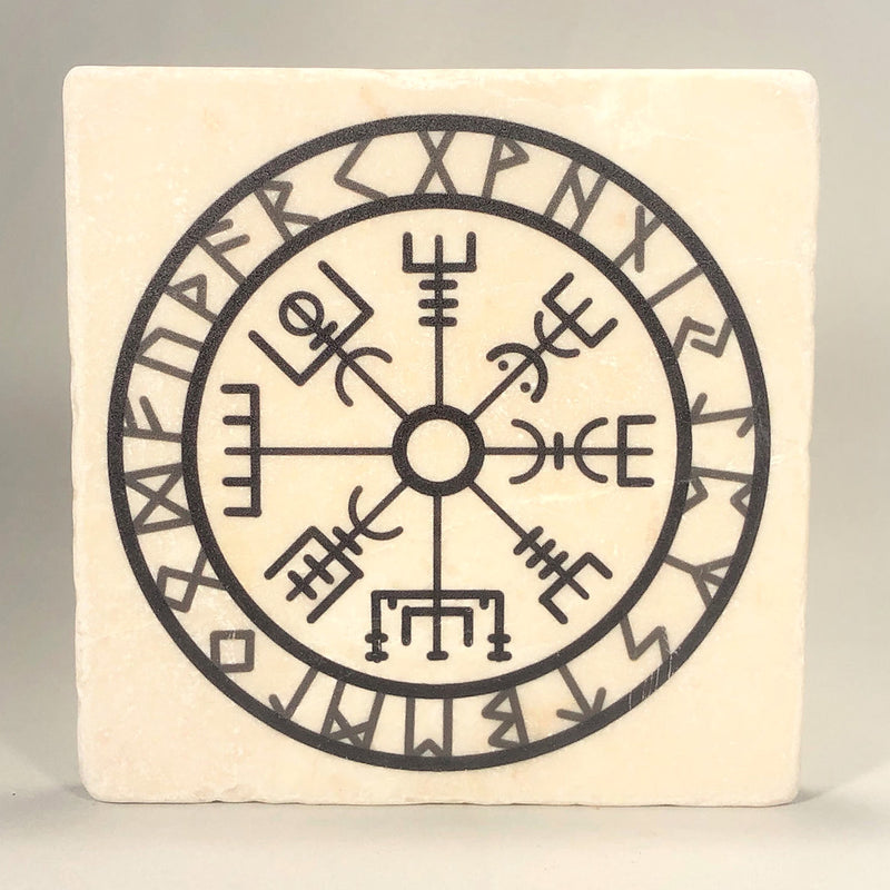 Marble Helm of Awe Coaster available at American Swedish Institute.