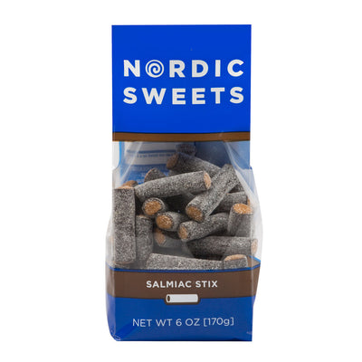 Nordic Sweets Salmiac Stix available at American Swedish Institute.