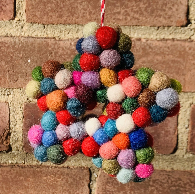 Felt Ball Star Ornament available at American Swedish Institute.