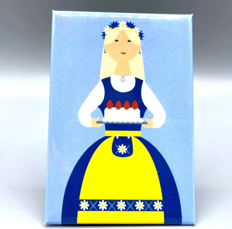 Swedish Girl Magnet by Cindy Lindgren available at American Swedish Institute.