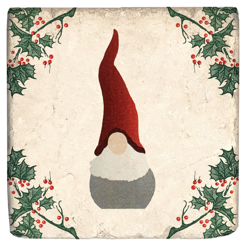 Tomte & Holly Marble Coaster available at American Swedish Institute.