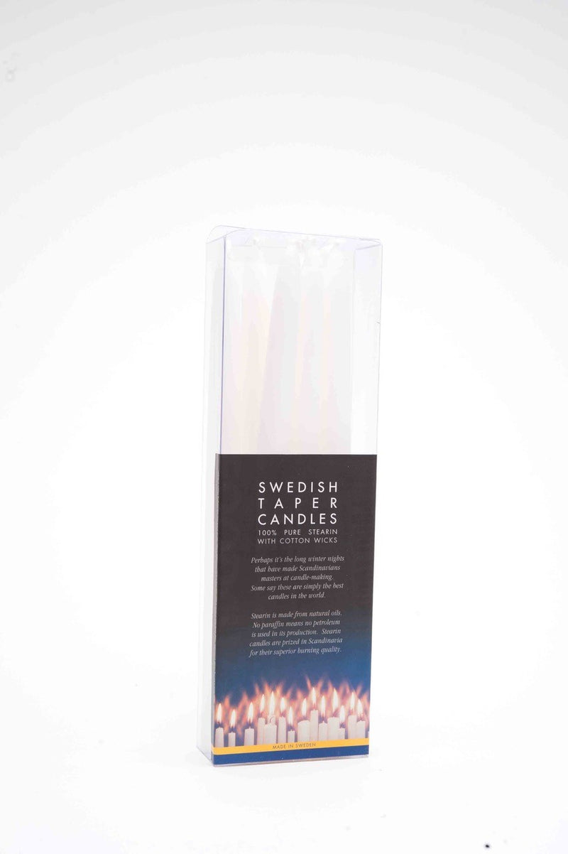 Swedish Taper Candles (White) - Pack of 8 available at American Swedish Institute.